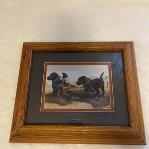 Phillip Crowe 8”  Tile Labrador Lab Western Puppy With Frame